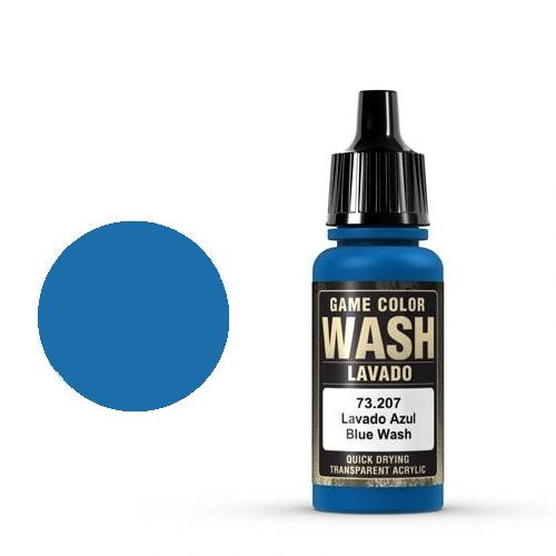 Vallejo Game Color Ink: 207 Wash Blue Shade, 17 ml