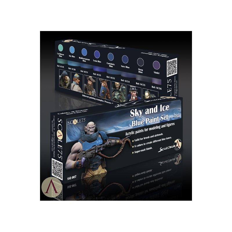 Scale75 SKY AND ICE BLUE PAINT SET