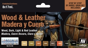Vallejo Model Color: Model Color: Wood &amp; Leather Set (8)