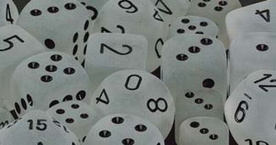 frosted™ Clear w/black Signature™ Polyhedral 7-Die Sets