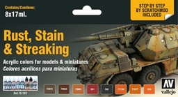 [2100000053667] Vallejo Model Color: Model Color: Staining, Rust &amp; Streaking (8)