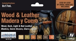 [2100000053650] Vallejo Model Color: Model Color: Wood &amp; Leather Set (8)